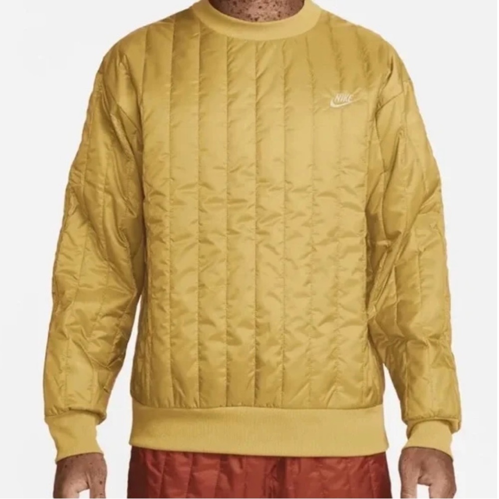 Nike Therma-Fit Tech Pack - Yellow/ Synthetic Fill/ Crew Neck Pullover- Medium